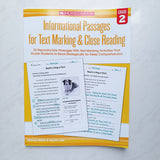 Informational Passages for Text Marking and Close Reading (Grade 2)