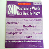 240 Vocabulary Words Kids Need to Know: Grade 5
