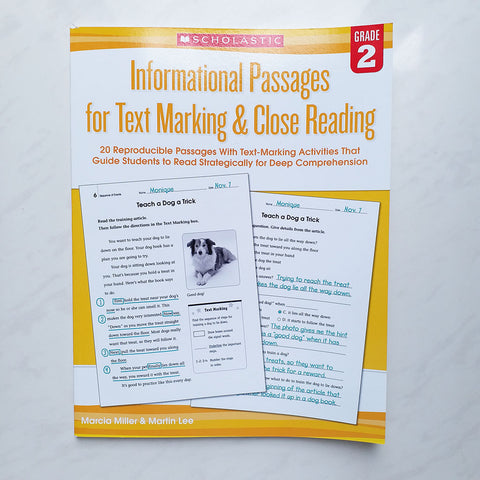 Informational Passages for Text Marking and Close Reading (Grade 2)