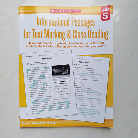 Informational Passages for Text Marking and Close Reading (Grade 5)